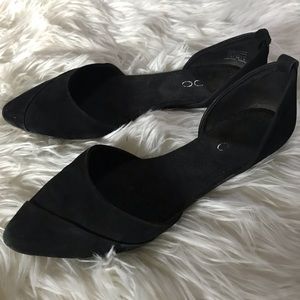 Aldo Genuine Soft Leather Pointed Toe Black Flats